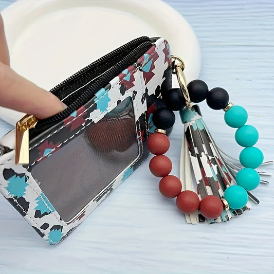 Silikónový držiak na karty s korálkovým náramkom