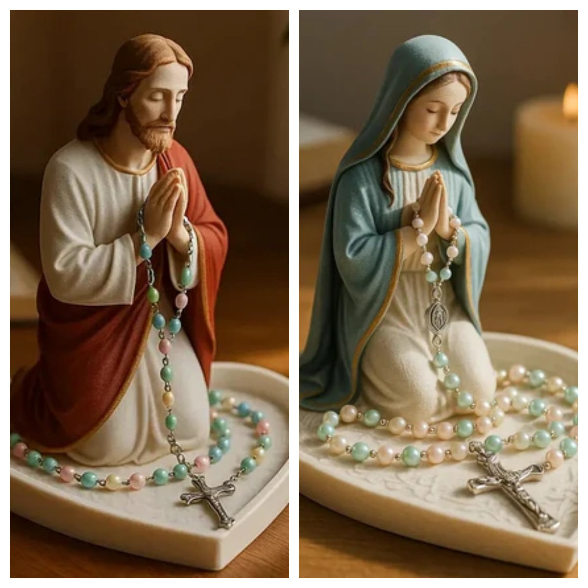 Časovo obmedzená ponuka Ježiš, Mária Ruženec Box - Limitovaná ručne vyrobená séria