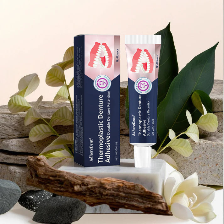Lepidlo na zubné protézy AdhereDent® – stabilita a prirodzené pohodlie pri nosení