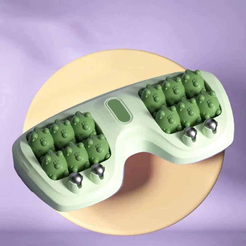 Prenosný dvojitý masážny valec na chodidlá