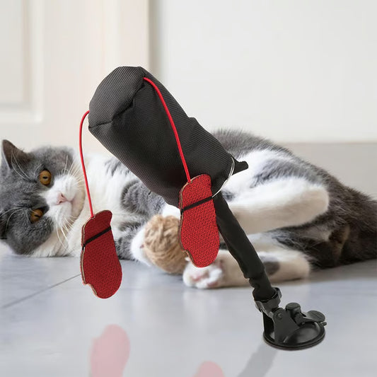 Interaktívna hračka pre mačky v tvare boxovacieho vreca