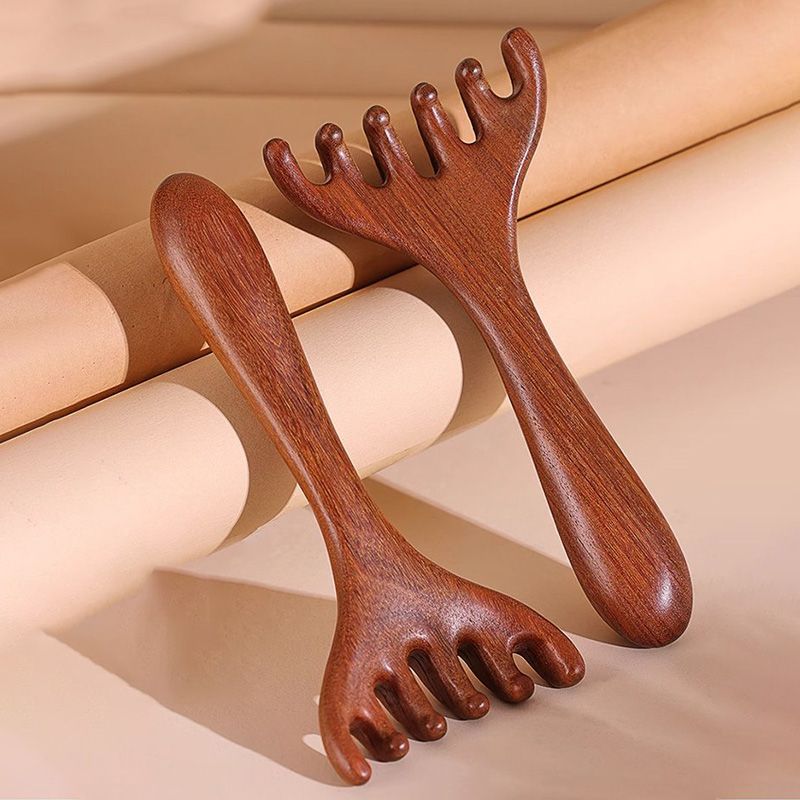 Šesťlaločný energetický masážny hrebeň