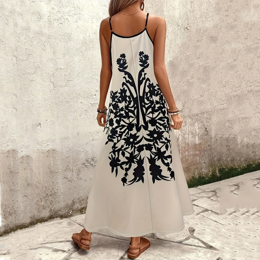 Dlhé, vzdušné maxi šaty s tenkými ramienkami