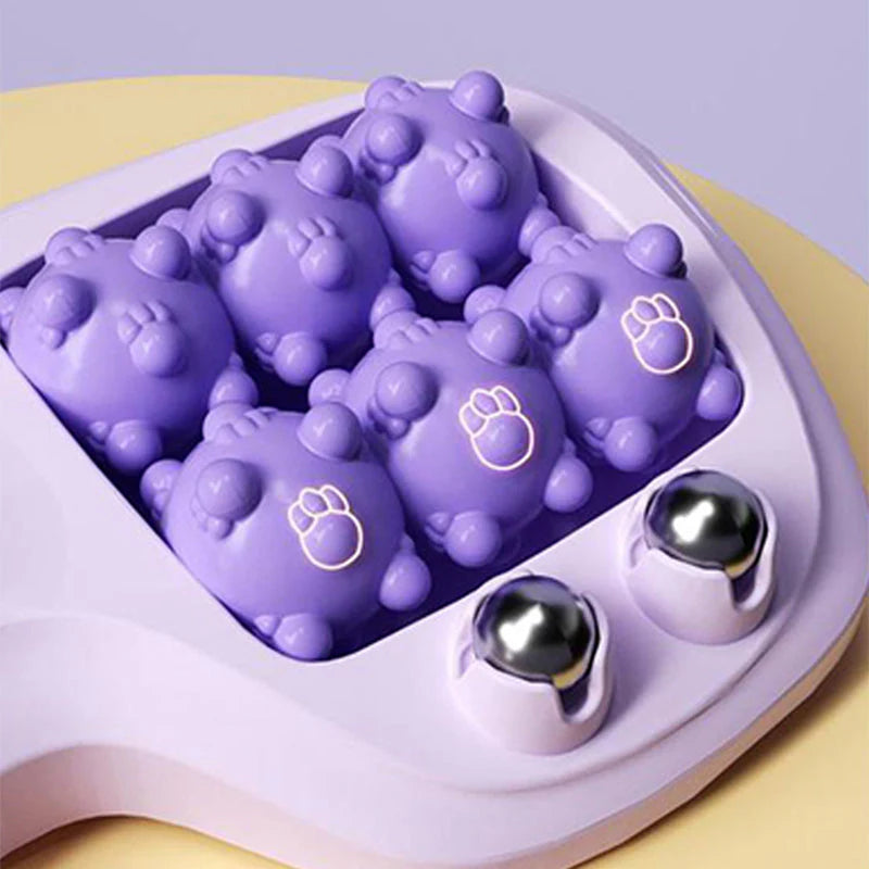 Prenosný dvojitý masážny valec na chodidlá