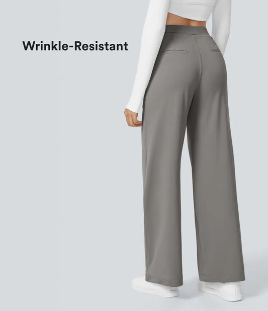 Loose-fit straight-leg pants