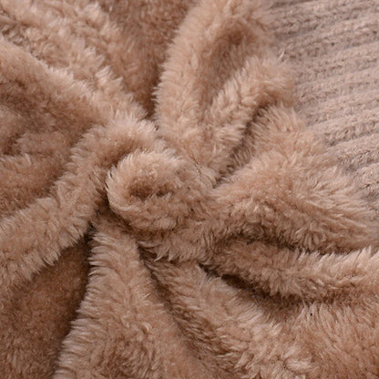 štýlová, hrubá pletená zimná čiapka s teplou pokrývkou tváre a šatkou