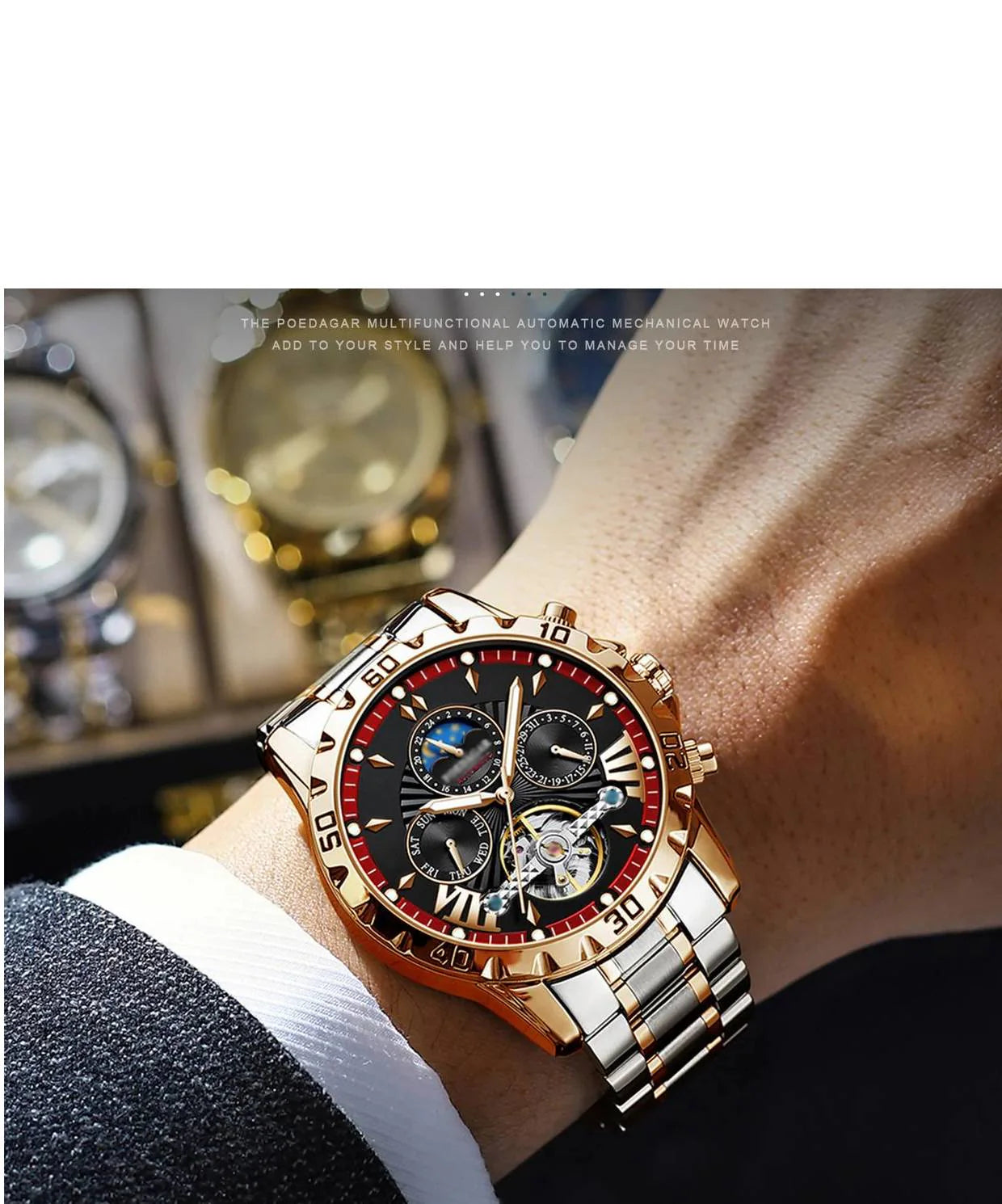 ⌚Úplne nové švajčiarske vodotesné automatické mechanické hodinky