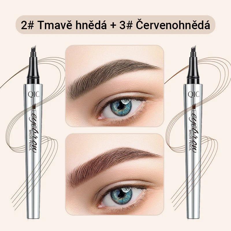 Viacúčelová ceruzka na obočie so 4 hrotmi (2 ks)