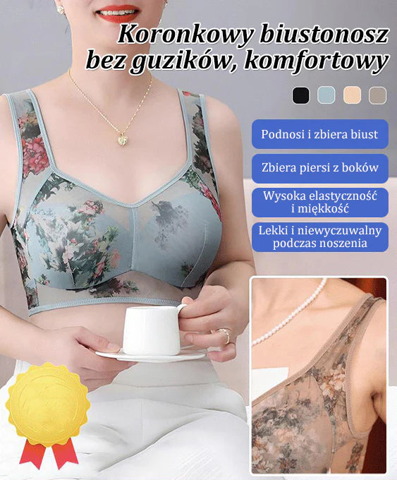 Jedinečná čipkovaná podprsenka bez gombíkov【✨1+1 zadarmo】