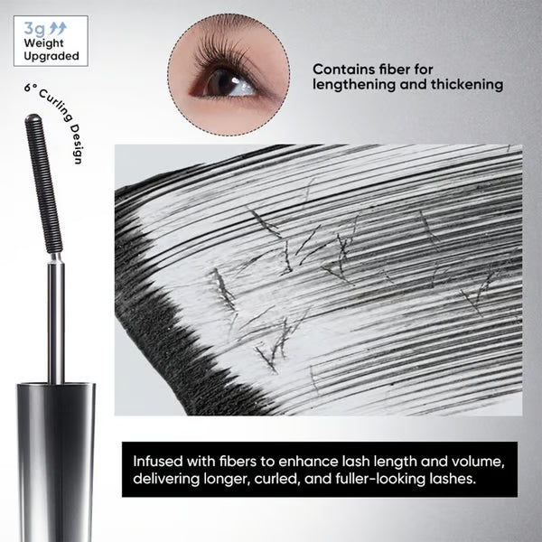 24 HR Waterproof 3D Natural Curling & Extension Eyelash Iron Mascara
