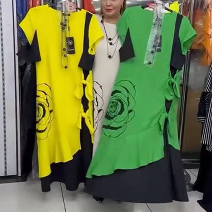 Blokowanie kolorów marszone sukienkę