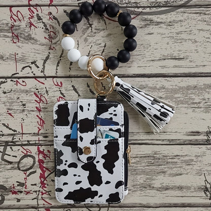 Silikónový držiak na karty s korálkovým náramkom