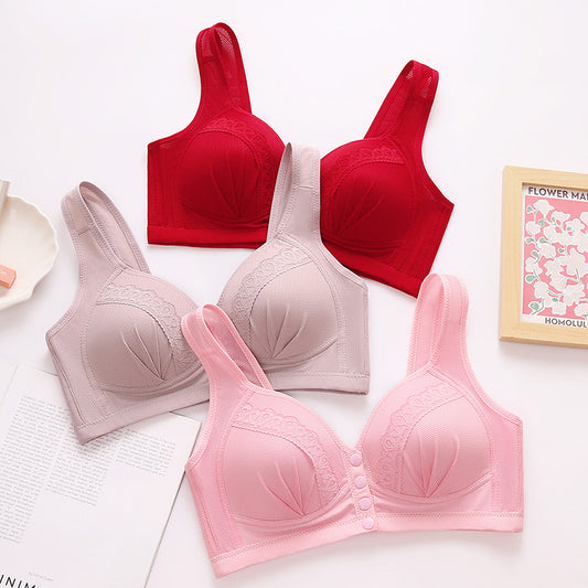 Priedušná bavlnená podprsenka so zapínaním vpredu, príjemná na pokožku