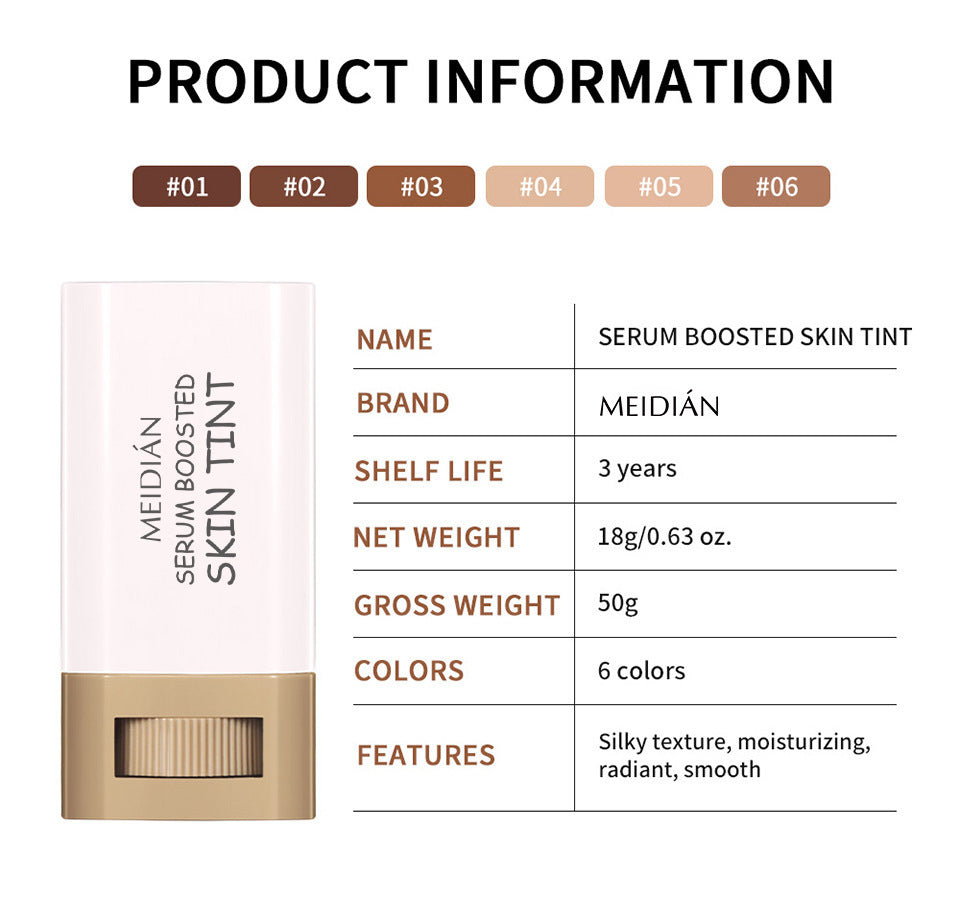 Foundation Stick Beauty Balm Serum Boosted Skin Tint?Free Concealer Brush