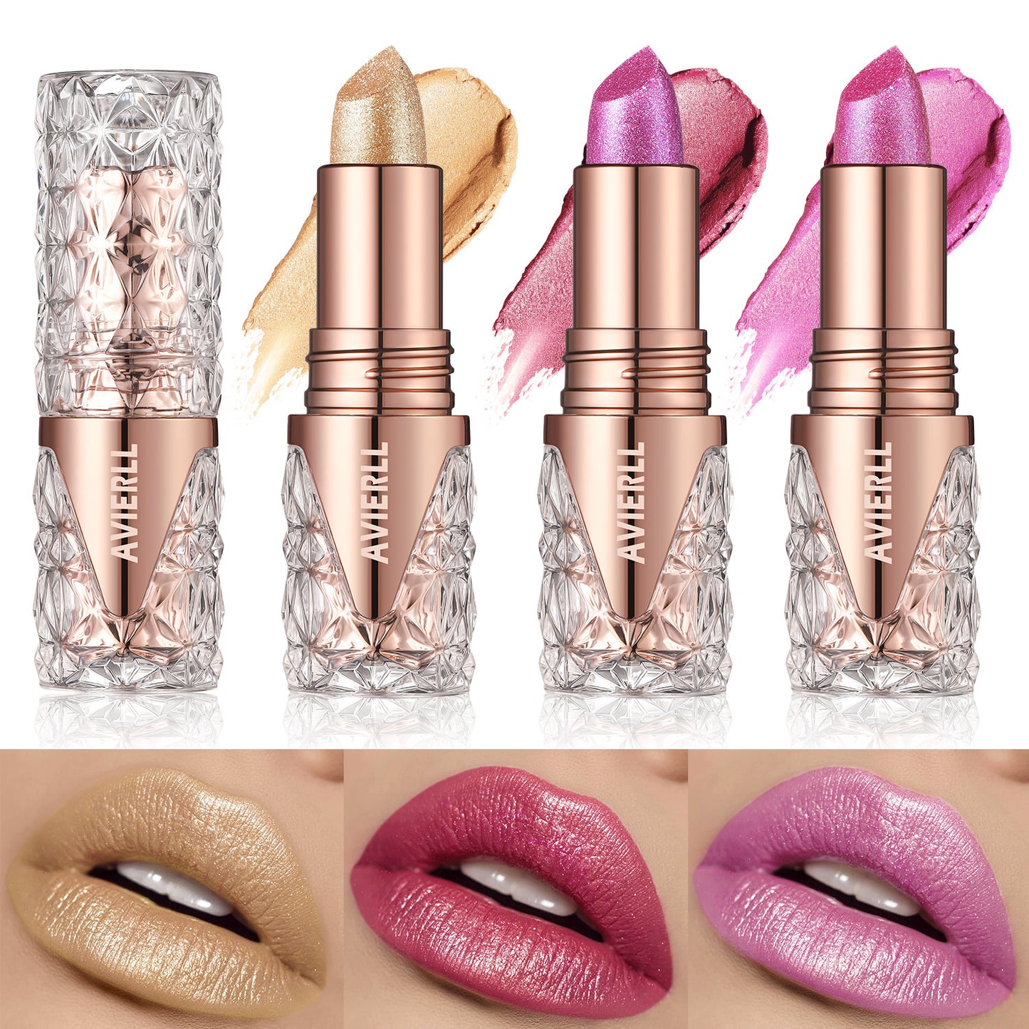 Aura Kiss Glitter Lipstick