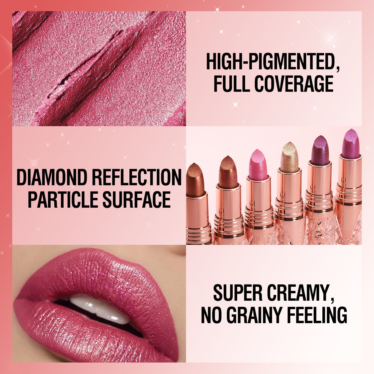 Aura Kiss Glitter Lipstick
