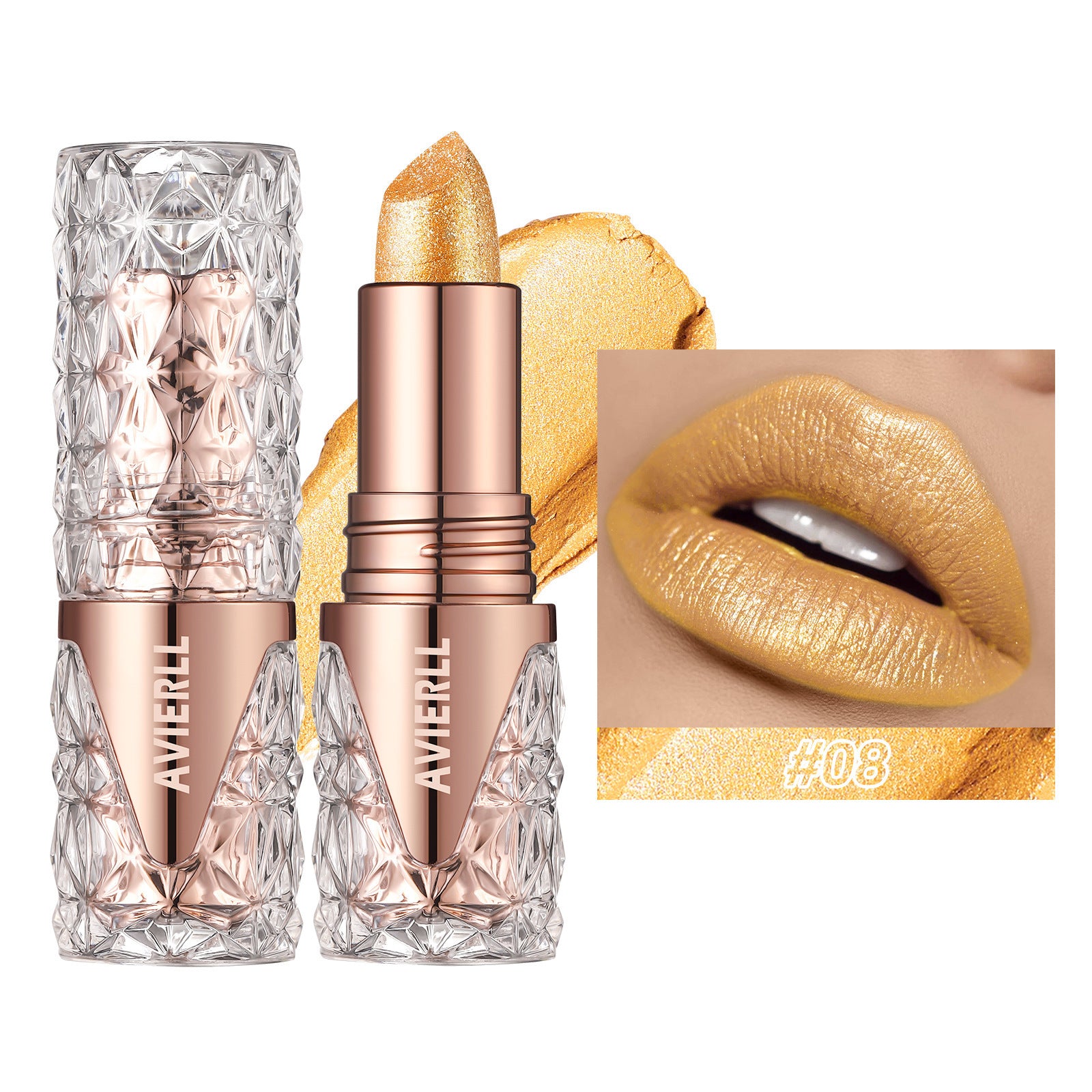 Aura Kiss Glitter Lipstick