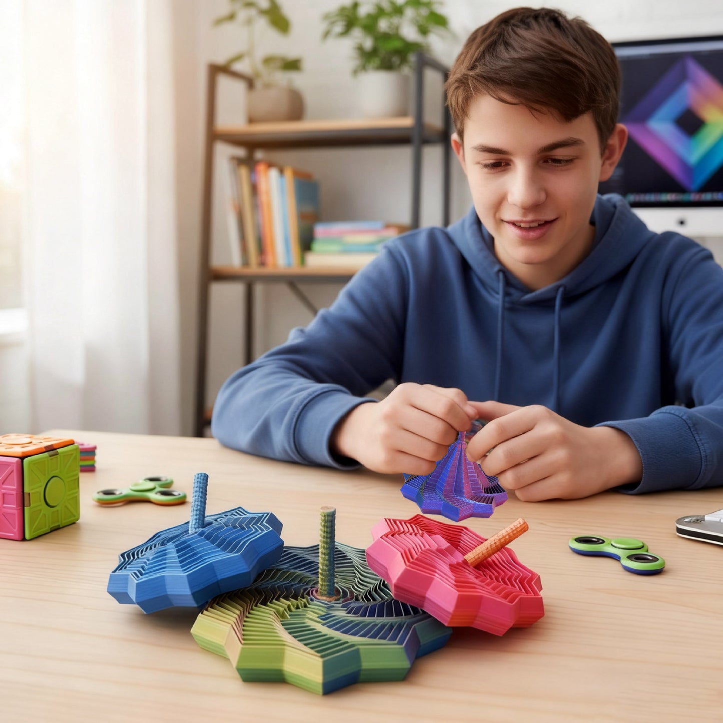 3D tlačená hračka Fidget Star Spinner