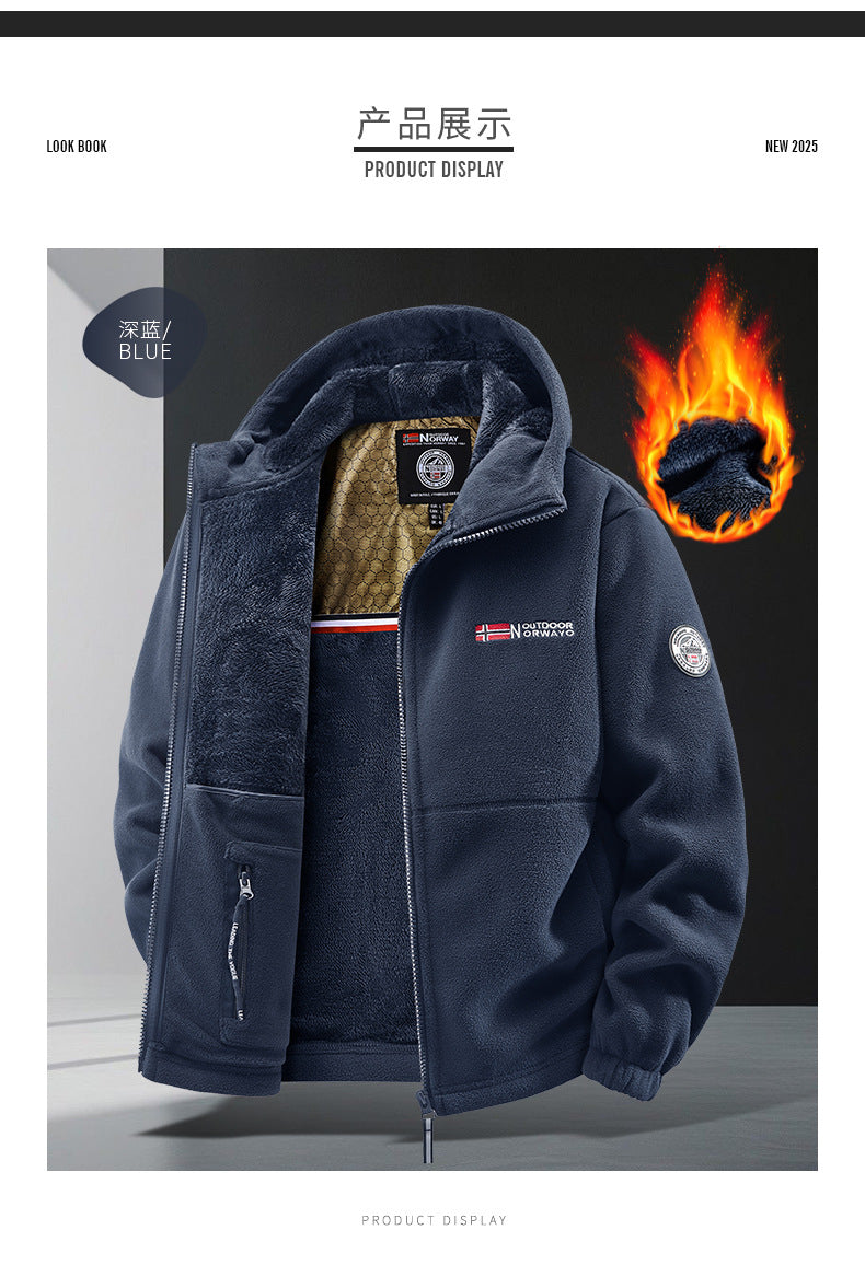 Pánska termoflísová bunda Graphene – ultrateplá zimná bunda s podšívkou Heat-Lock a vetruodolným dizajnom