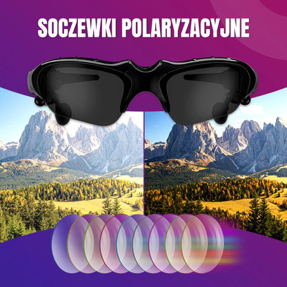 2025 Bezdrôtové Bluetooth polarizované športové okuliare