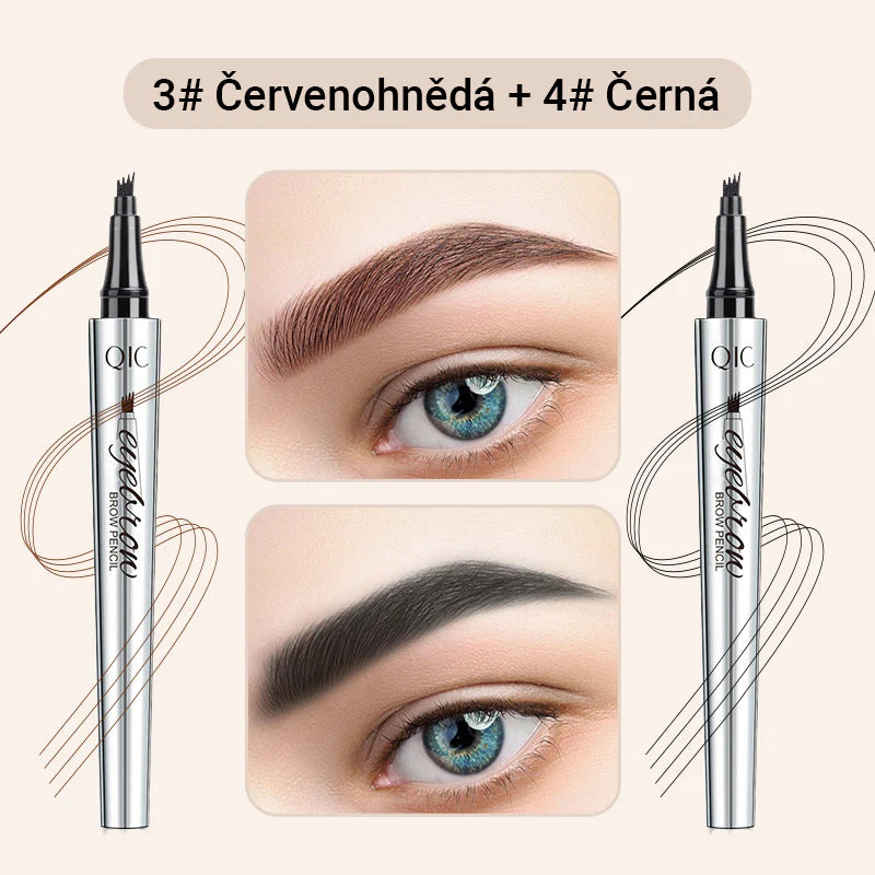 Viacúčelová ceruzka na obočie so 4 hrotmi (2 ks)