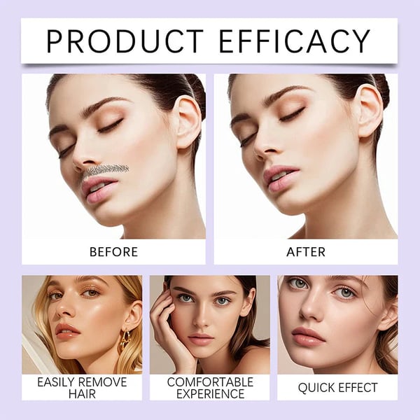 Jemný a bezbolestný krém na odstraňovanie chĺpkov na tvári