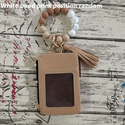 Silikónový držiak na karty s korálkovým náramkom