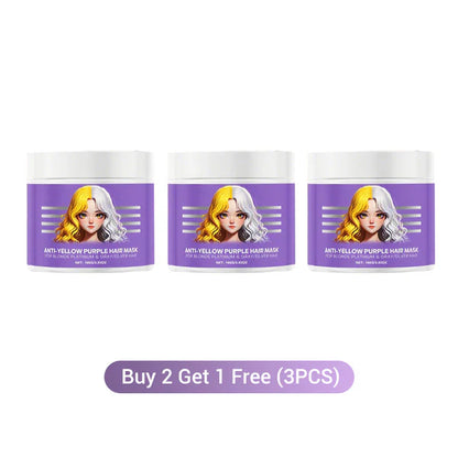 【🔥Horúci predaj🔥】Fialová maska na blond vlasy – opravuje poškodené vlasy, vyživuje a chráni ich, posilňuje proti vypadávaniu, obnovuje lesk a chráni farbu