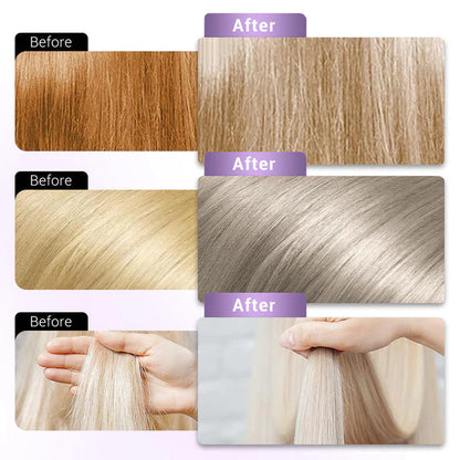 【🔥Nové produkty Horúci výpredaj】Fialová maska na blond vlasy – odstraňuje žlté tóny, obnovuje lesk a chráni farbu