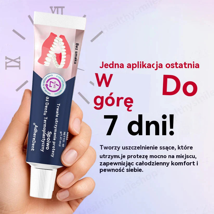 Lepidlo na zubné protézy AdhereDent® – stabilita a prirodzené pohodlie pri nosení