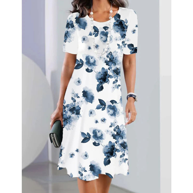 Damska sukienka casual z nadrukiem