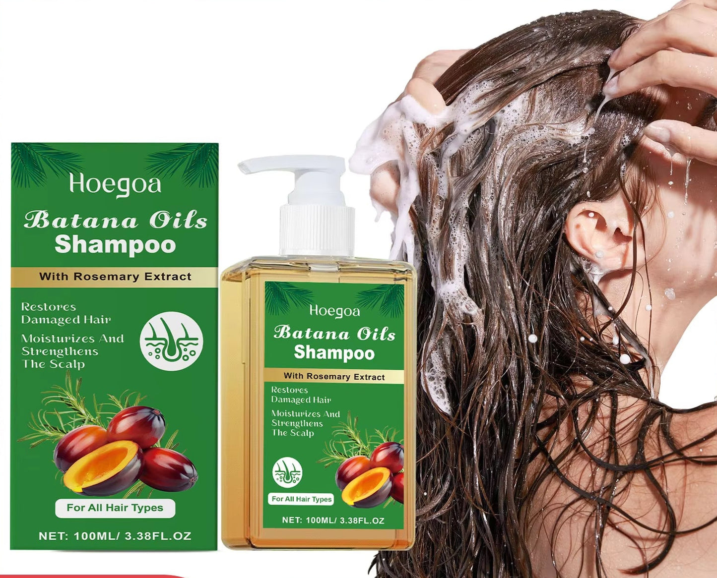 🌿Šampón s batánovým olejom a výťažkom z rozmarínu｜Proti vypadávaniu vlasov, posilnenie korienkov a lesk ✨