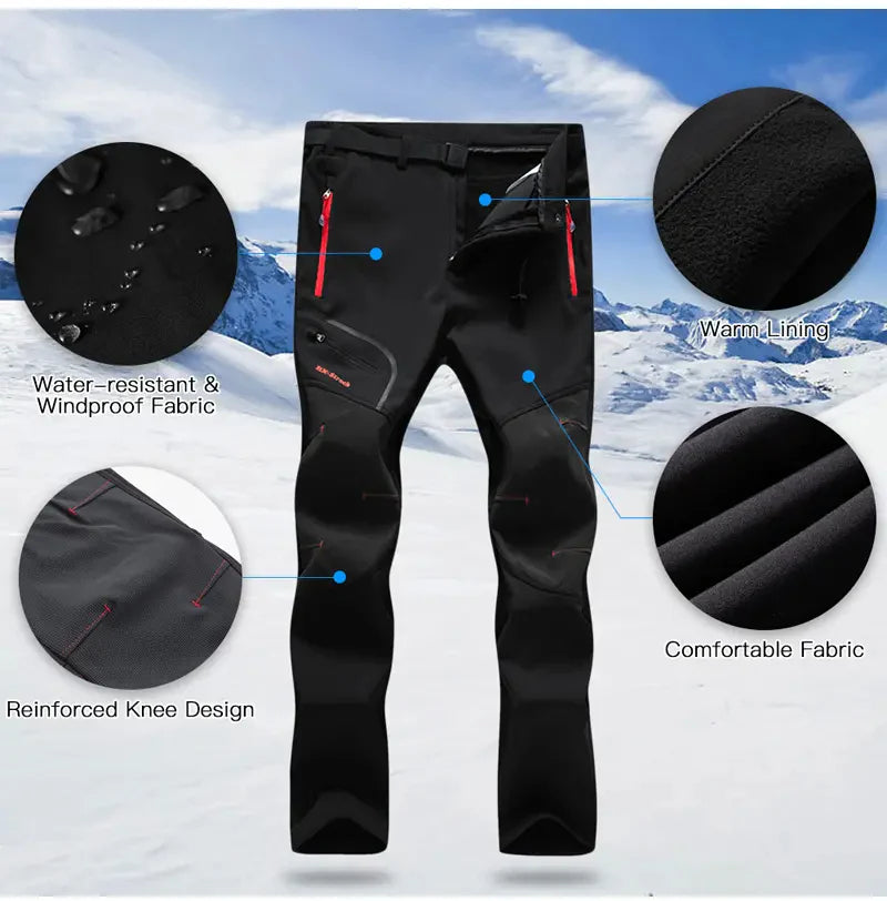 Vetruodolné turistické nohavice veľkej veľkosti