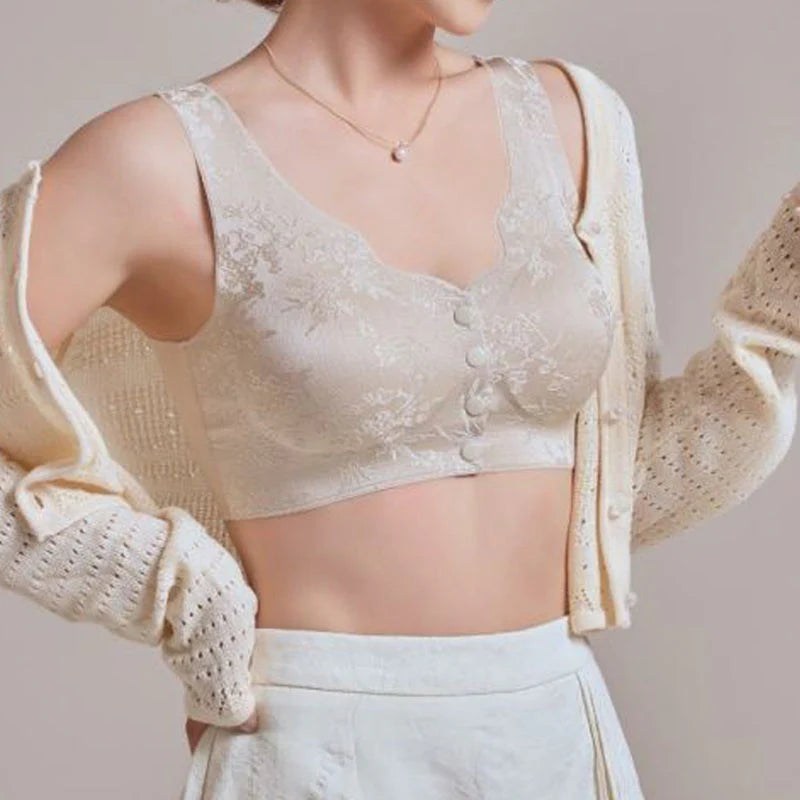 Pohodlná, bezšvová podprsenka bez kostíc so zapínaním vpredu