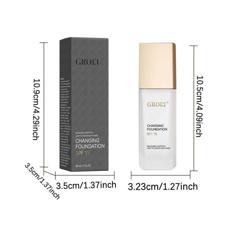 Tekutý make-up meniaci farbu