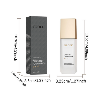 Tekutý make-up meniaci farbu