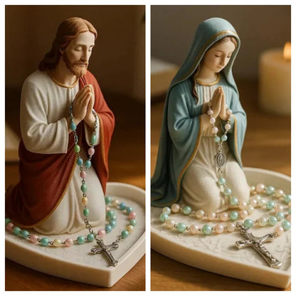 Časovo obmedzená ponuka Ježiš, Mária Ruženec Box - Limitovaná ručne vyrobená séria