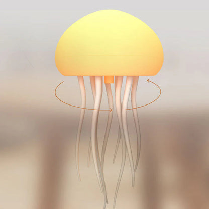 Zvukovo ovládaná gradientná lampa v tvare medúzy s tancujúcimi chápadlami