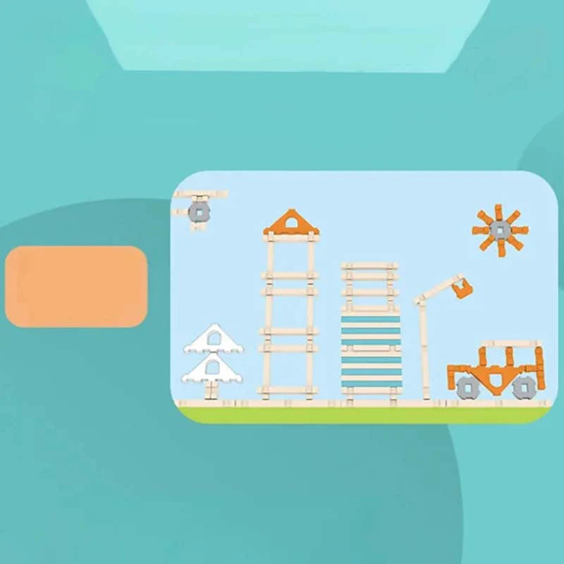 Vzdelávacie drevené stavebné bloky