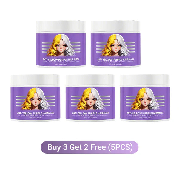 【🔥Horúci predaj🔥】Fialová maska na blond vlasy – opravuje poškodené vlasy, vyživuje a chráni ich, posilňuje proti vypadávaniu, obnovuje lesk a chráni farbu