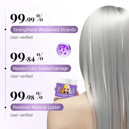 【🔥Nové produkty Horúci výpredaj】Fialová maska na blond vlasy – odstraňuje žlté tóny, obnovuje lesk a chráni farbu