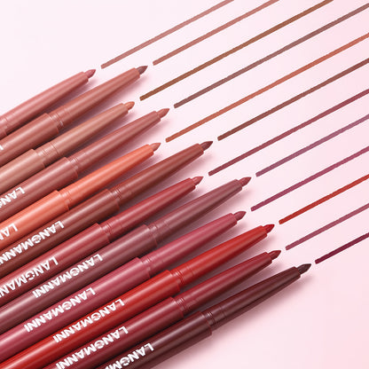 Dvanásťfarebný šikmý rotujúci matný rúž