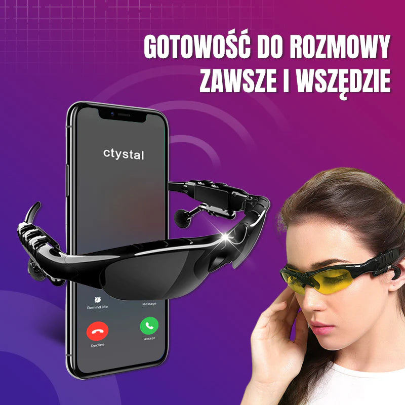 2025 Bezdrôtové Bluetooth polarizované športové okuliare