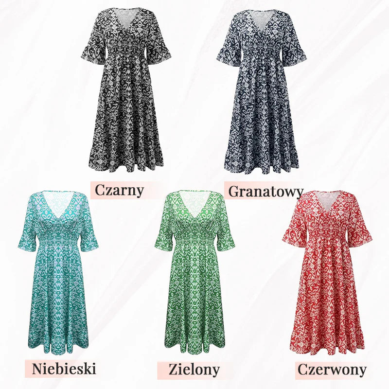 ✨Nové kvetinové ležérne šaty s výstrihom do V