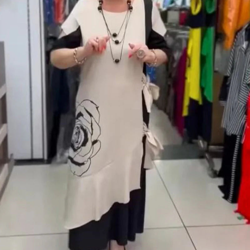 Blokowanie kolorów marszone sukienkę