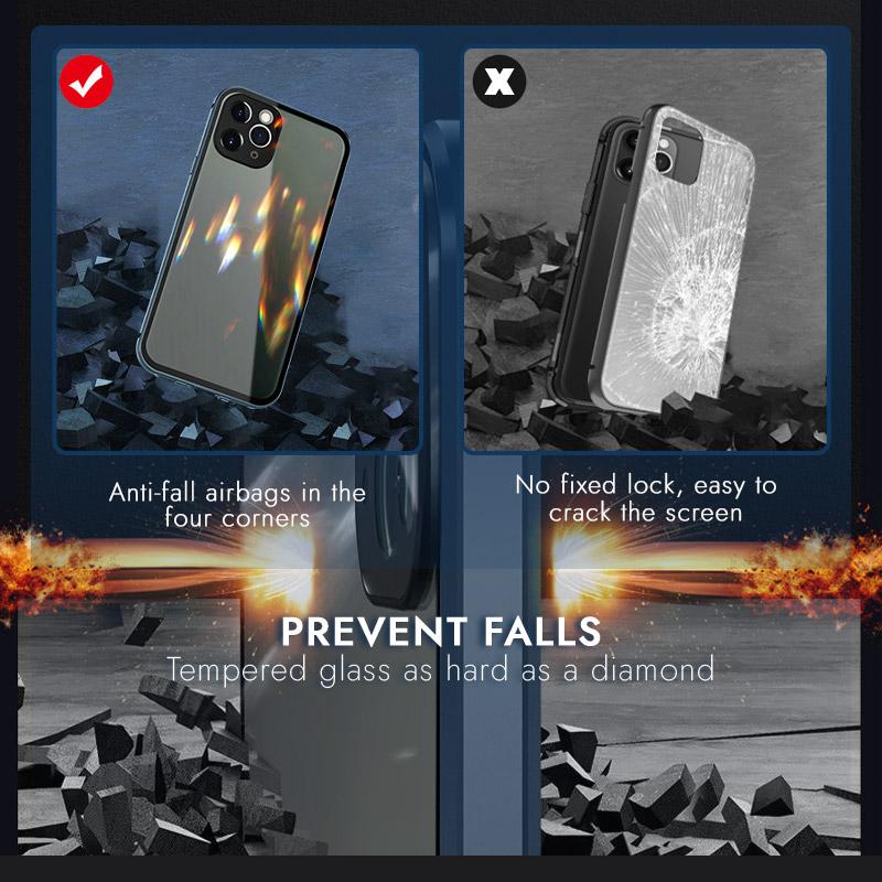 Puzdro s dvojitou prackou pre iPhone✨