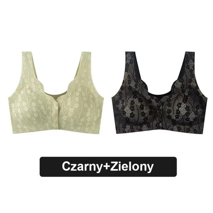 Pohodlná čipkovaná podprsenka na gombíky pre väčšie veľkosti