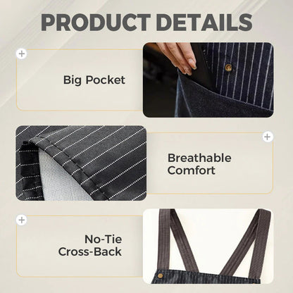 Nepremokavá zástera s krížovými popruhmi na chrbte a odnímateľným uterákom na ruky