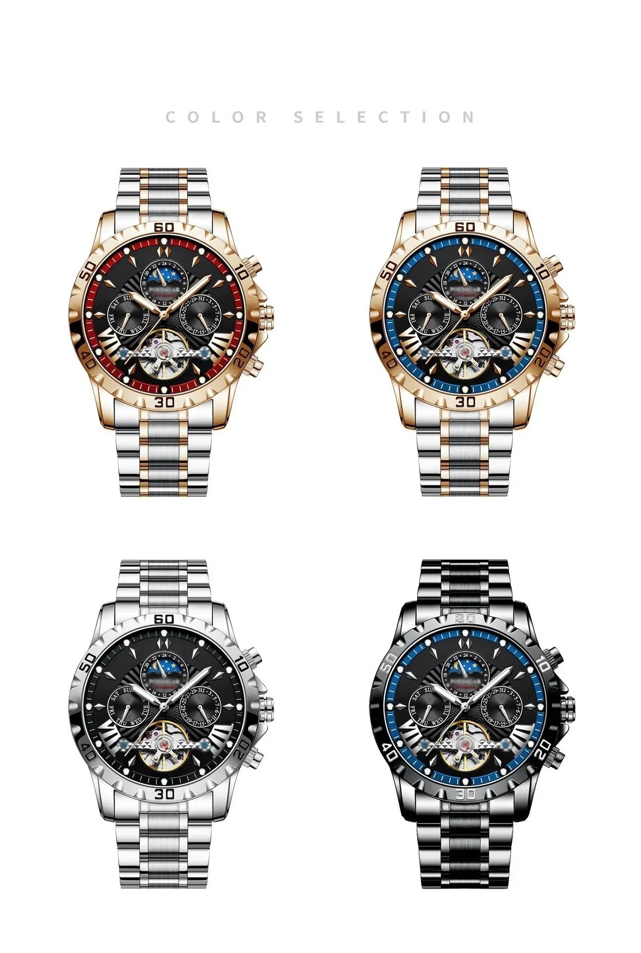 ⌚Úplne nové švajčiarske vodotesné automatické mechanické hodinky