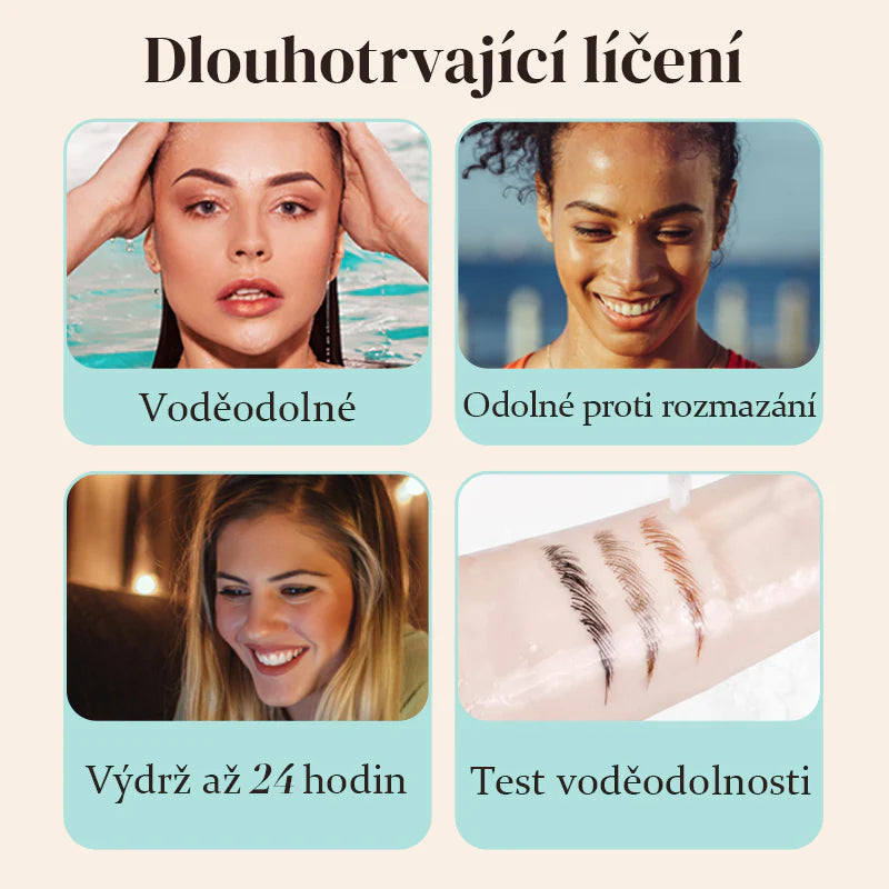 Viacúčelová ceruzka na obočie so 4 hrotmi (2 ks)